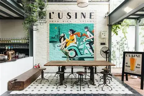 L’Usine Thảo Điền - quán ăn hẹn hò Sài Gòn phong cách vintage