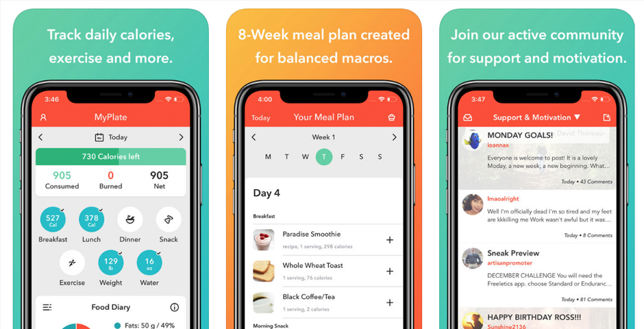 App nhịn ăn gián đoạn MyPlate Calorie Tracker