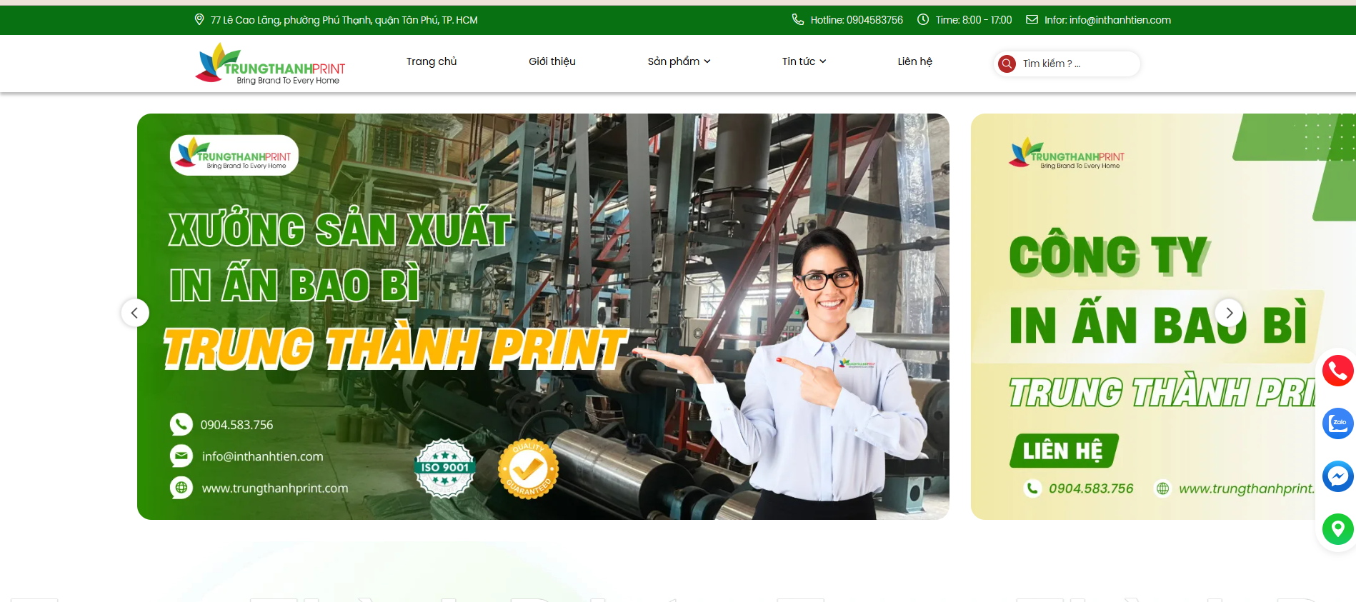 Ấn phẩm thiết kế giao diện Website tại HD Agency