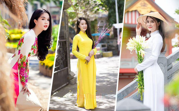 Áo dài chụp Tết tại Áo Dài Hạnh