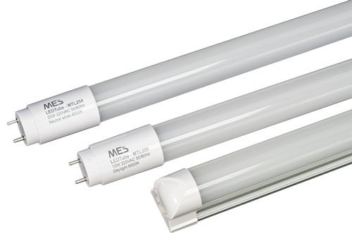 Các loại bóng đèn LED tiết kiệm điện dạng tuýp dài.