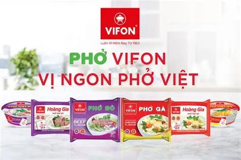 Các loại bún phở đóng gói thương hiệu Vifon