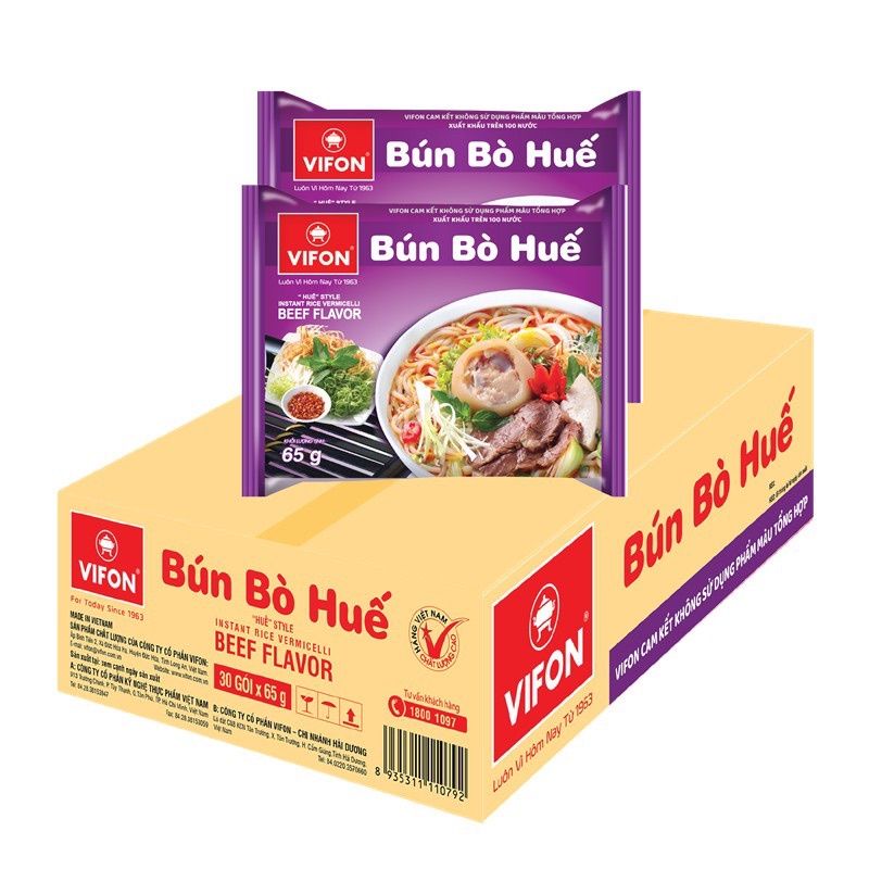 Bún bò Huế - Các loại bún phở đóng gói Vifon