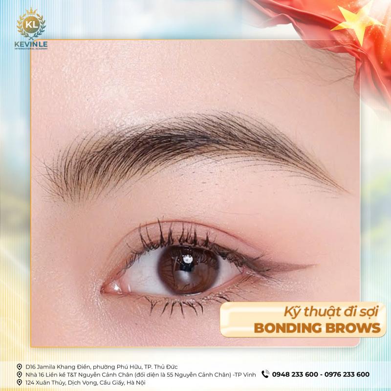 Kỹ thuật Bonding Brows tại KevinLe tạo hàng mày đậm nét, mọc đều, phù hợp nhiều dáng khuôn mặt khác nhau.