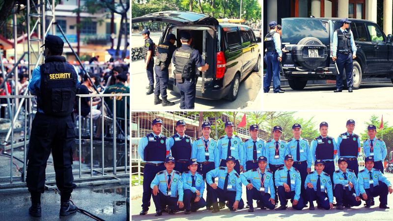 Nhân viên công ty bảo vệ VN24H mặc đồng phục chuyên nghiệp, giám sát an ninh tại mục tiêu 24/7 bằng hệ thống công nghệ hiện đại.