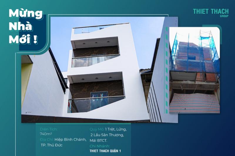Phối cảnh nhà phố hiện đại do công ty kiến trúc Thiết Thạch thiết kế, nổi bật với đường nét tinh tế và không gian sống tối ưu.