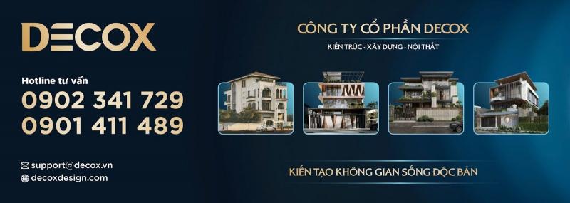 Hình ảnh phối cảnh thiết kế văn phòng hiện đại do công ty kiến trúc Decox thực hiện, nổi bật với đường nét sáng tạo và không gian tối ưu.