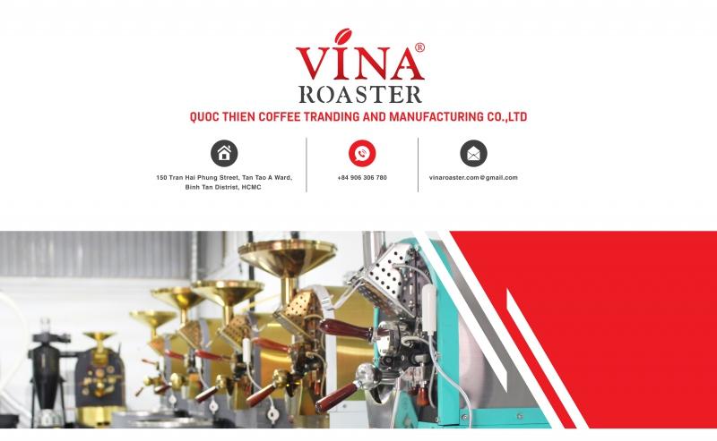 Máy rang cà phê của VINA ROASTER dành cho quán cà phê nhỏ – giải pháp chuyên nghiệp trong cung cấp máy rang cà phê cho thị trường F&B.