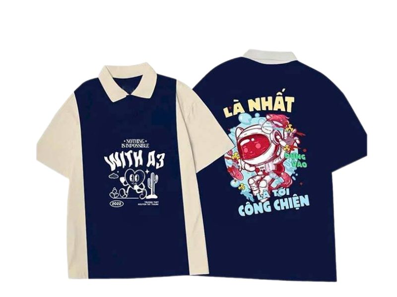 Bí quyết đặt áo lớp đơn giản và đẹp mắt cho tập thể.