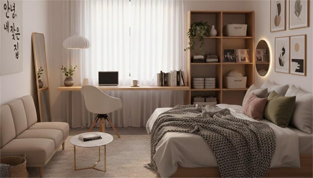 Mẫu decor phòng trọ nhỏ phong cách hiện đại ấm cúng