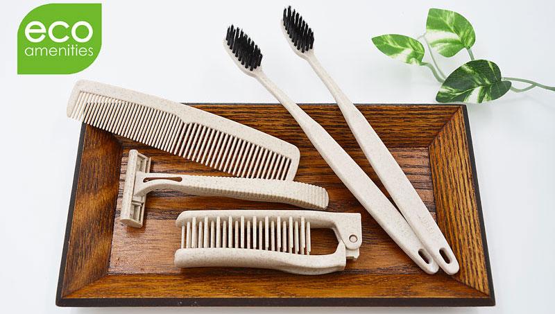 Bộ amenities từ tre, gỗ và nhựa sinh học do Eco Amenities cung cấp – giải pháp cung cấp đồ dùng khách sạn thân thiện môi trường và an toàn cho người dùng.

