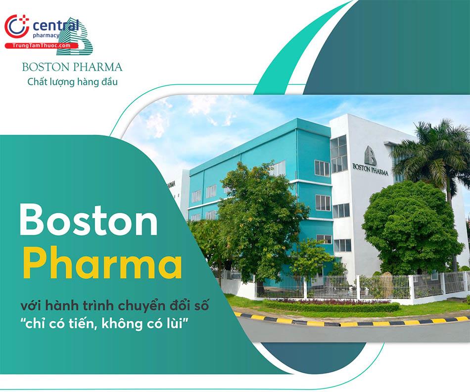 Tòa nhà văn phòng của doanh nghiệp dược phẩm Boston Pharma tại TP.HCM với khẩu hiệu chuyển đổi số.