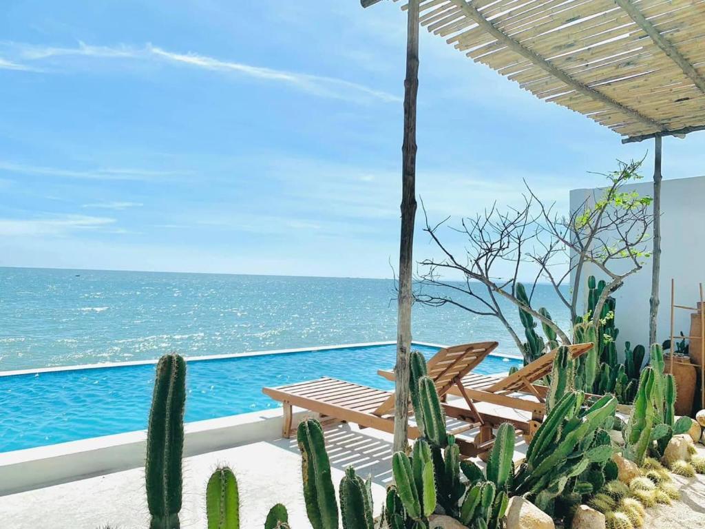 Hồ bơi vô cực tại homestay ở Phan Thiết.