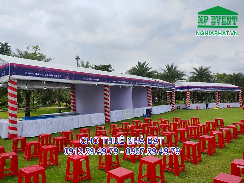 Dịch vụ cho thuê nhà bạt không gian lớn của Nghĩa Phát, an toàn và chắc chắn cho sự kiện đông người.