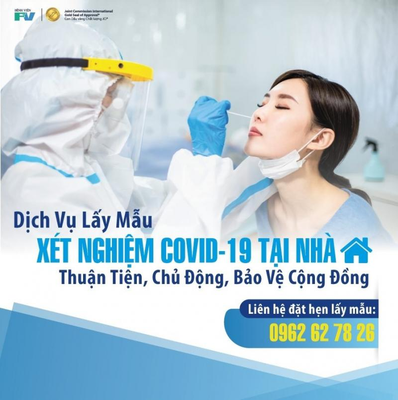Bệnh viện FV TP. HCM với đội ngũ bác sĩ quốc tế thực hiện lấy mẫu test PCR tại nhà phục vụ công tác và xuất nhập cảnh.