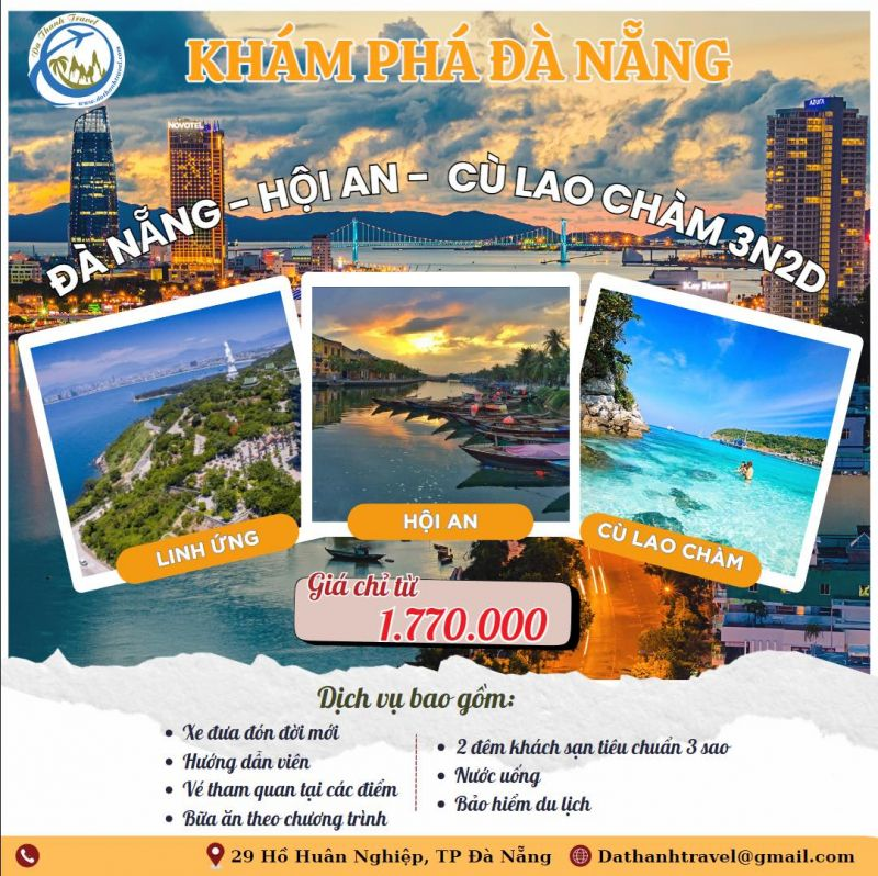 Công ty du lịch Đà Thành Travel Đà Nẵng mang đến tour trọn gói, hành hương và dịch vụ chất lượng cho doanh nghiệp.