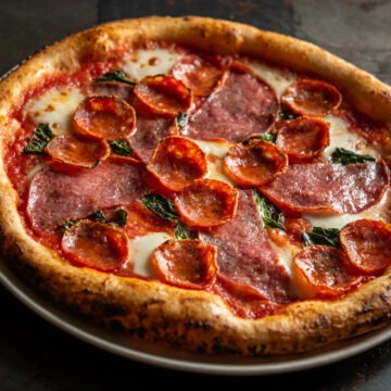 pizza được bài trí ngon