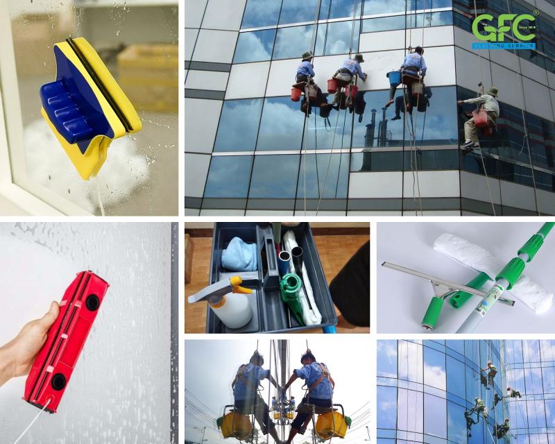 Hình ảnh GFC CLEAN – công ty vệ sinh công nghiệp uy tín tại Việt Nam, chuyên dịch vụ lau kính tòa nhà với đội ngũ nhân viên được đào tạo bài bản, thiết bị hiện đại và hóa chất thân thiện môi trường.