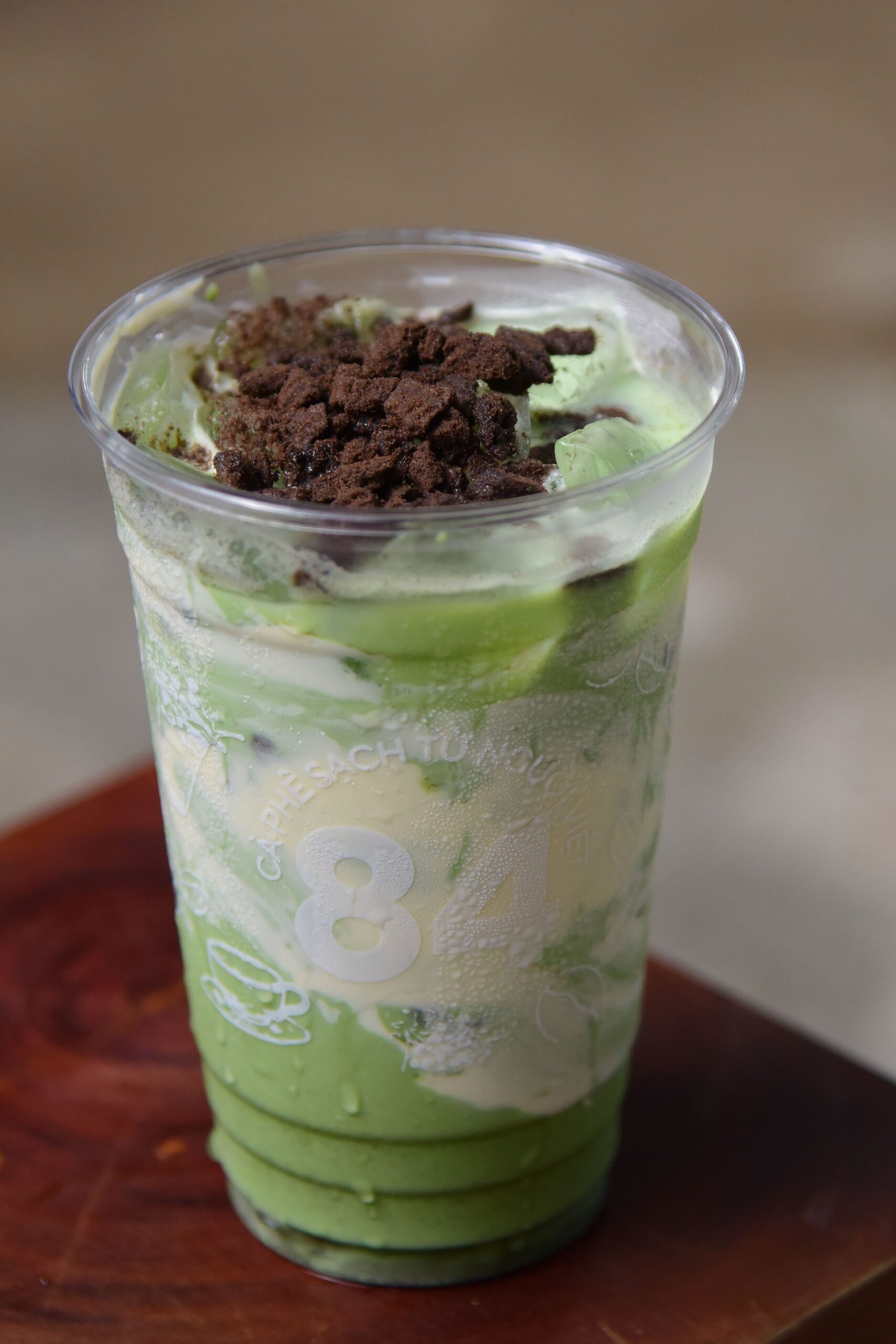 Món tráng miệng làm từ bột matcha nguyên chất