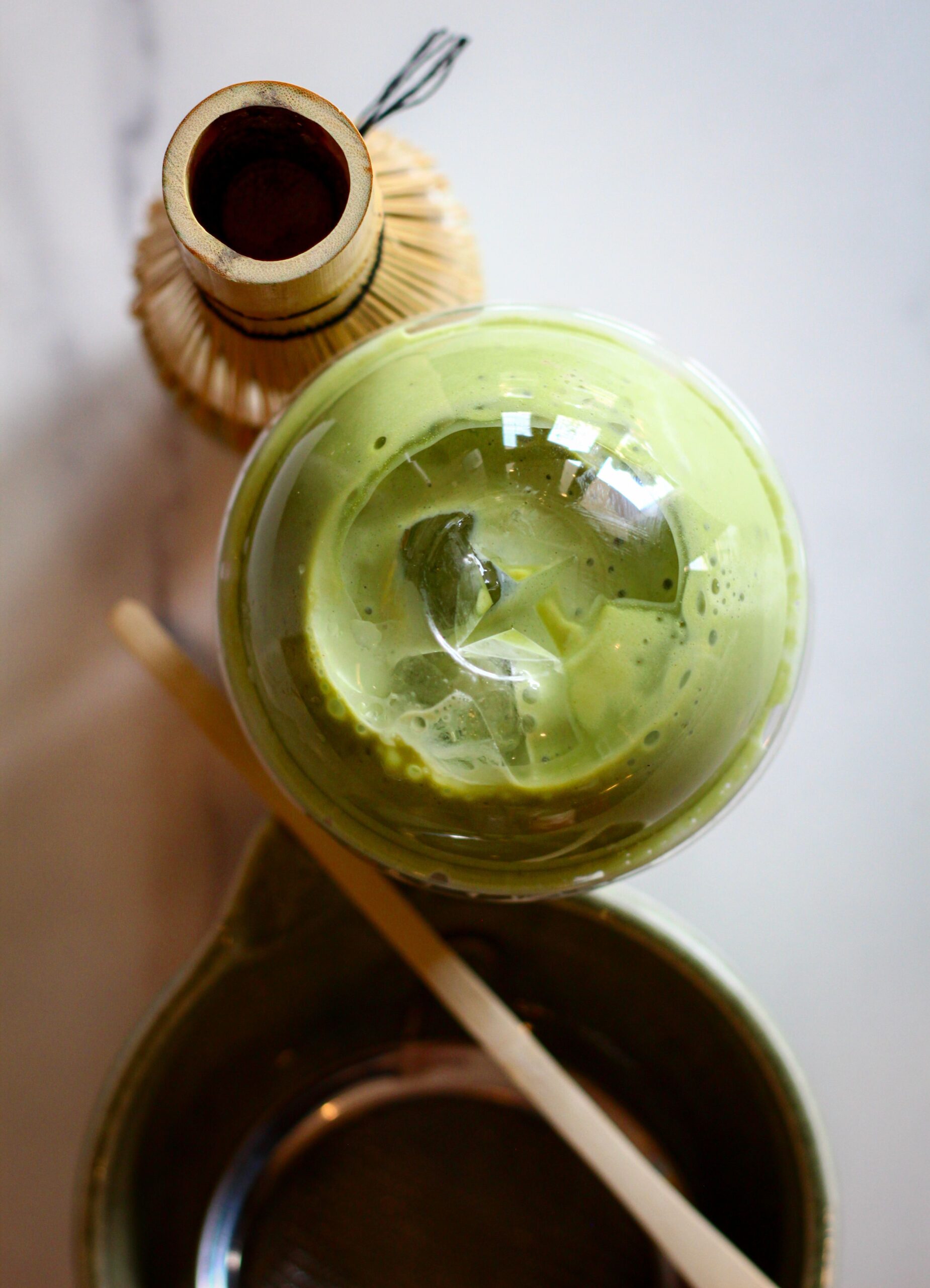 Bột matcha nguyên chất được pha theo cách truyền thống Nhật Bản