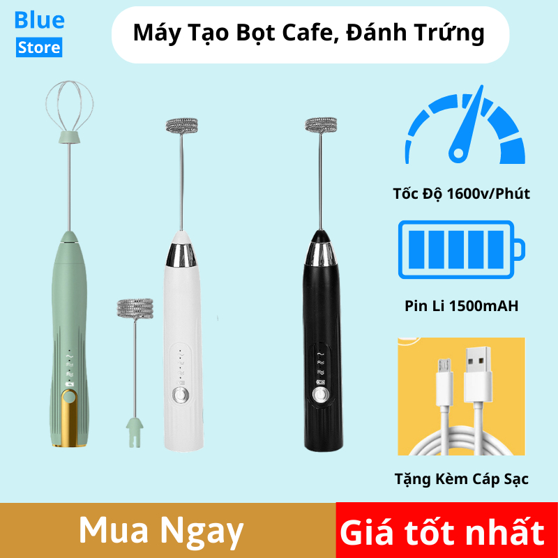 Máy đánh trứng cầm tay mini sạc pin tiện dụng.