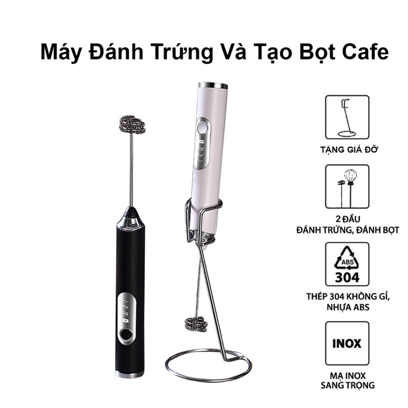 Máy đánh trứng và tạo bọt cafe inox 304 không gỉ