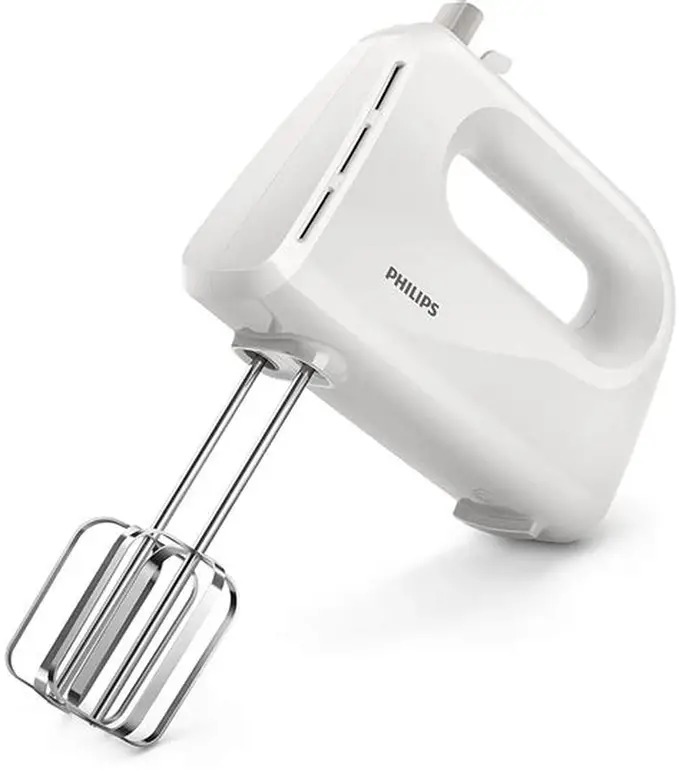 Máy đánh trứng Philips màu trắng thiết kế trang nhã.