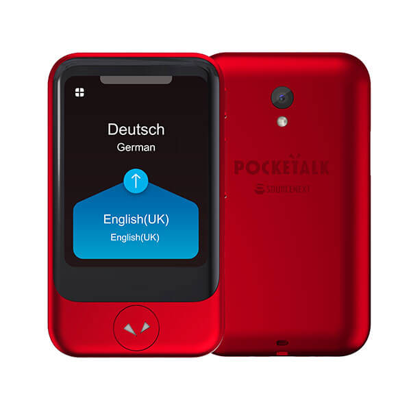 Máy dịch ngôn ngữ cầm tay Pocketalk màu đỏ nổi bật