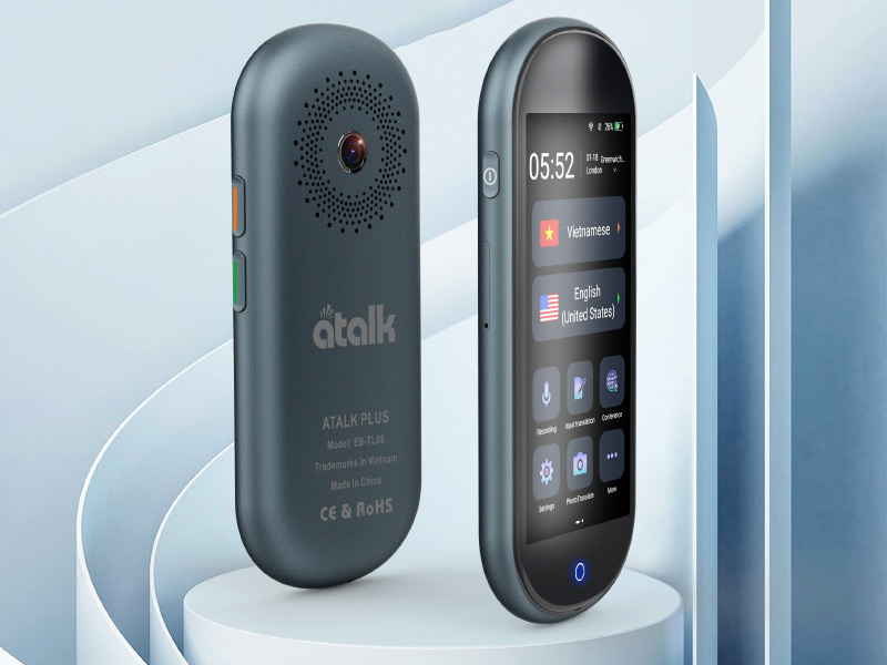 Máy dịch ngôn ngữ cầm tay Atalk Plus màu xám sang trọng