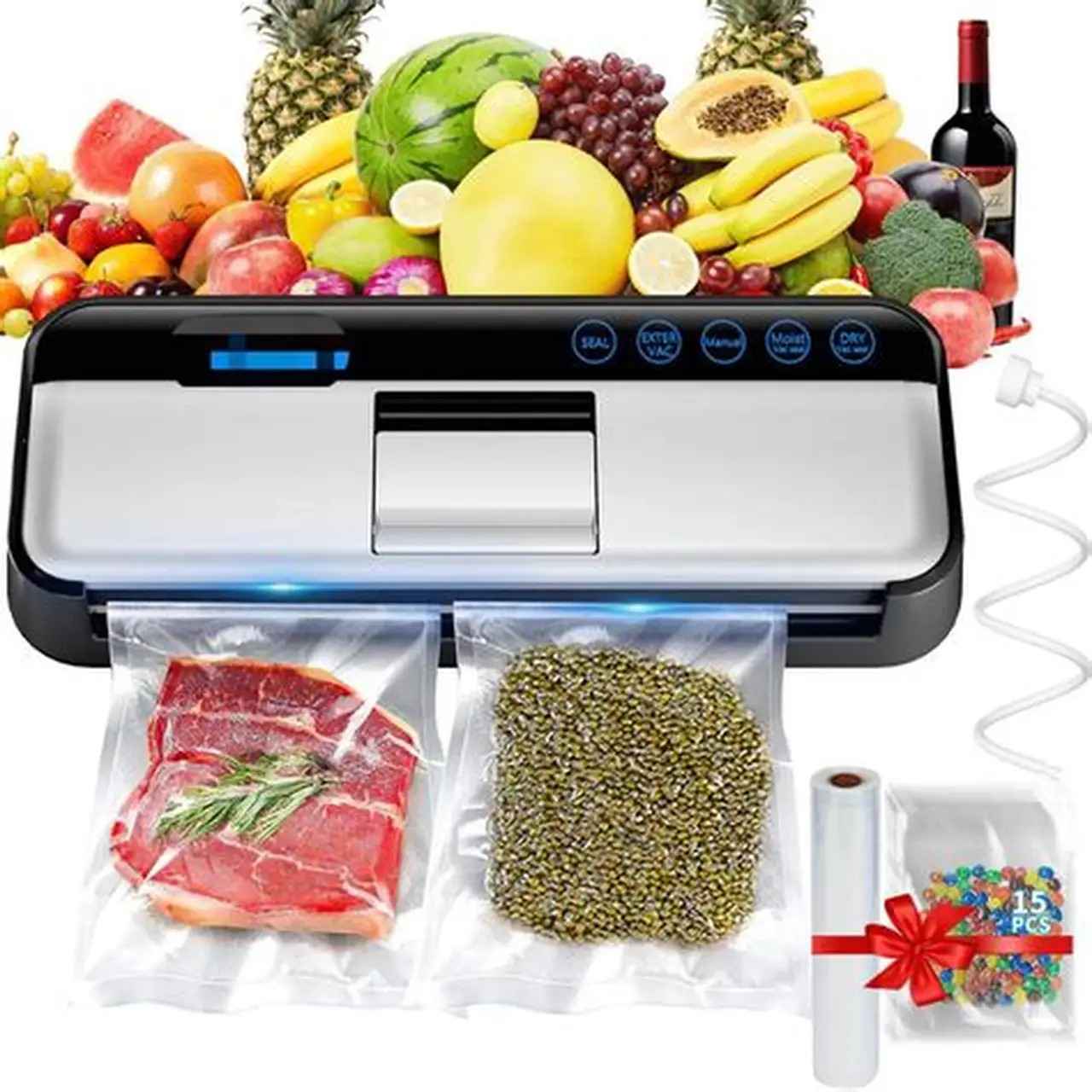 Máy hút chân không thực phẩm đa năng hút được 2 túi