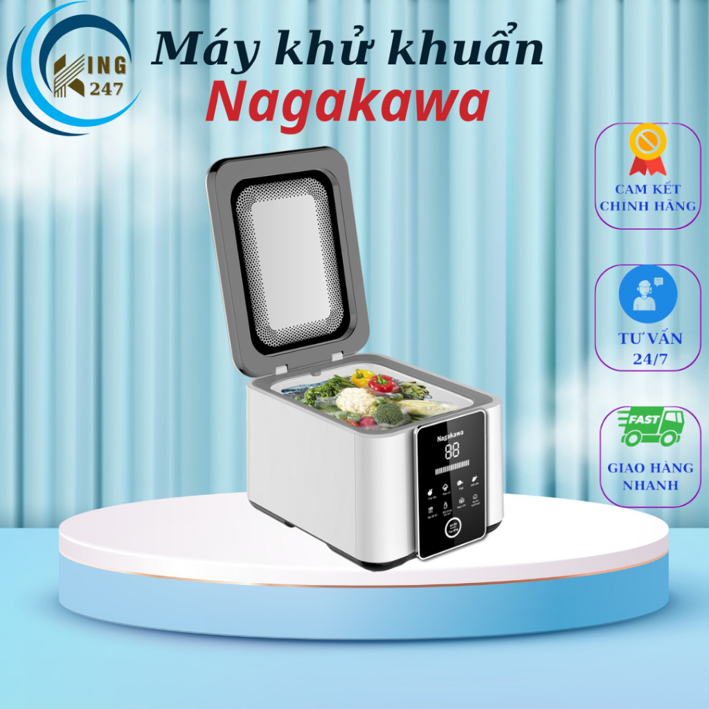 Máy rửa rau quả Nagakawa khử khuẩn thực phẩm