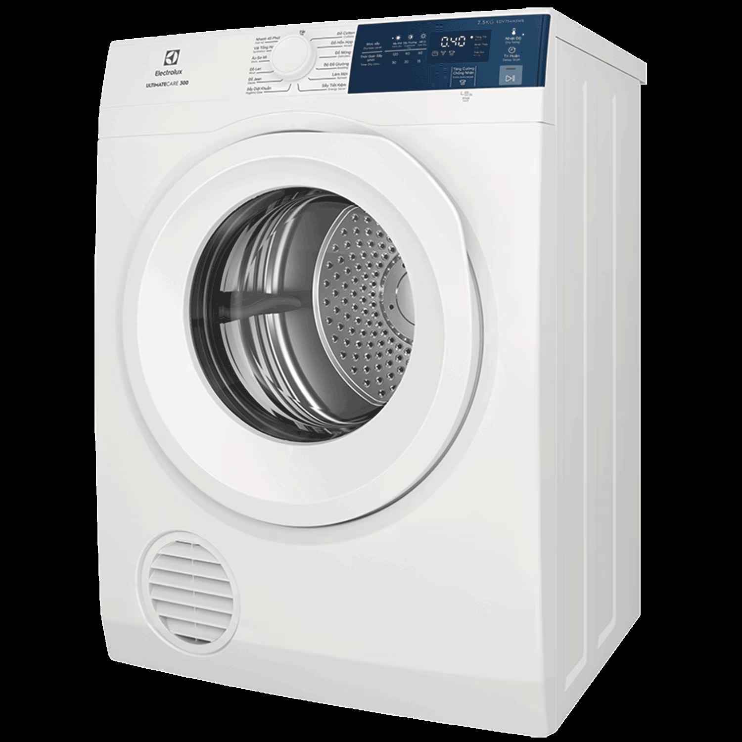 Máy sấy quần áo mini Electrolux góc nghiêng