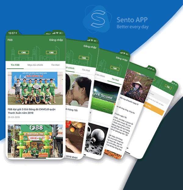 Đội ngũ phát triển của Sento App thiết kế mobile app cho các lĩnh vực như thương mại điện tử, y tế và giáo dục.
