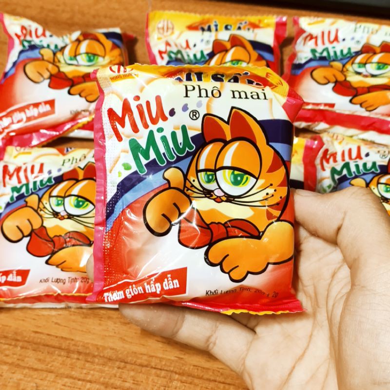 Mì tôm trẻ em Miu Miu món ăn vặt tuổi thơ