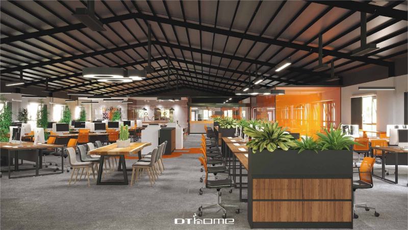 Không gian nội thất văn phòng do DThome thiết kế với bố cục hợp lý, phong cách hiện đại và công năng tối ưu.