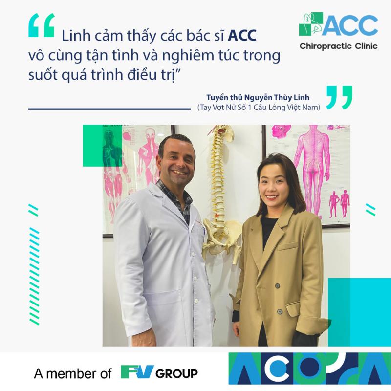 Phòng khám ACC Việt Nam ứng dụng phương pháp trị liệu thần kinh cột sống kết hợp phục hồi chức năng cơ xương khớp, mang đến giải pháp giảm đau và hồi phục tự nhiên.
