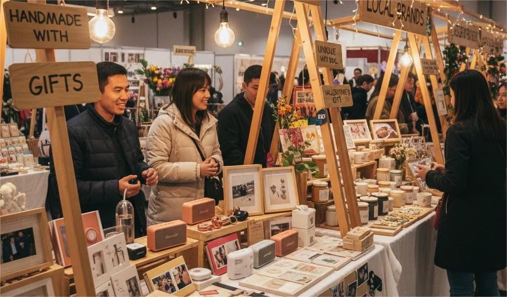 Hội chợ quà valentine thủ công từ các thương hiệu nội địa.