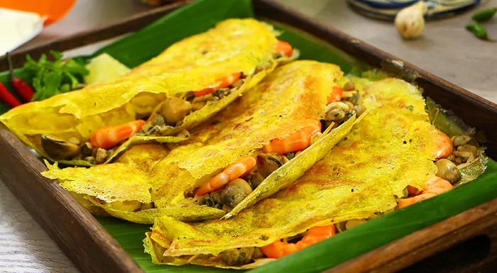 Đặc sản quán bánh xèo ngon tôm nhảy