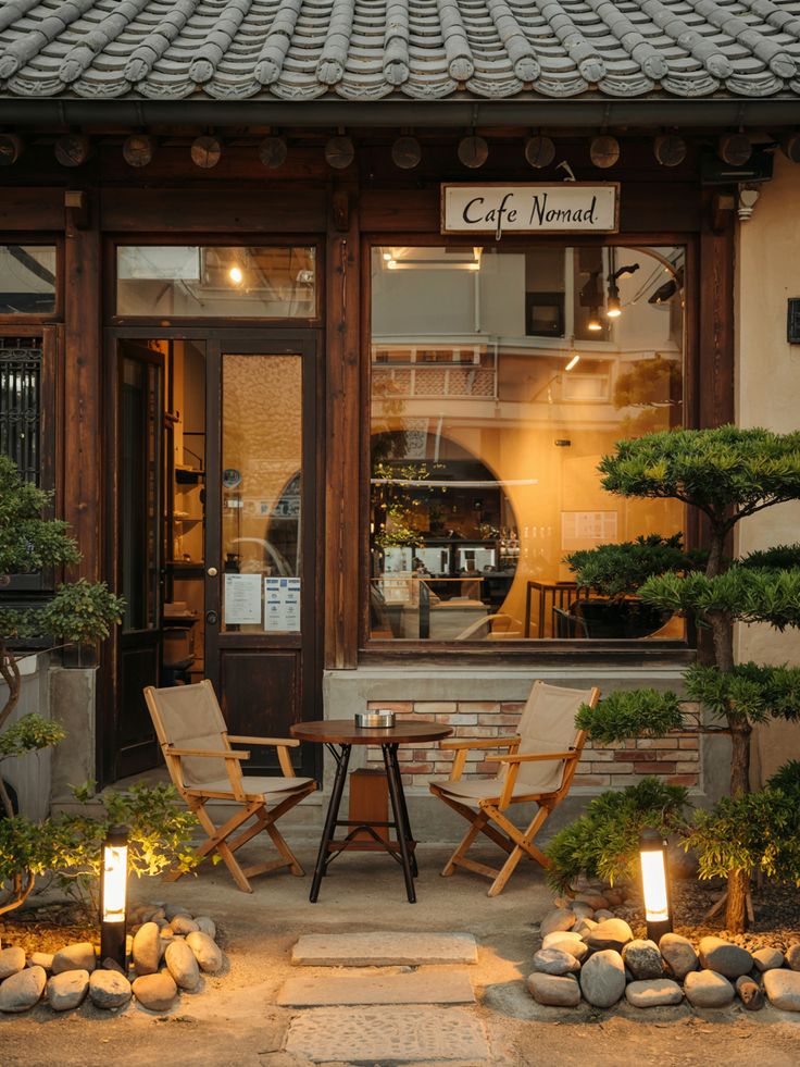 Mặt tiền quán cà phê vintage