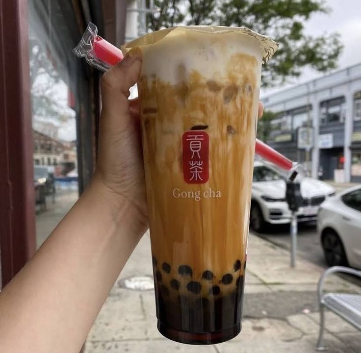 Ly trà sữa Gong Cha trân châu tại quán trà sữa ngon