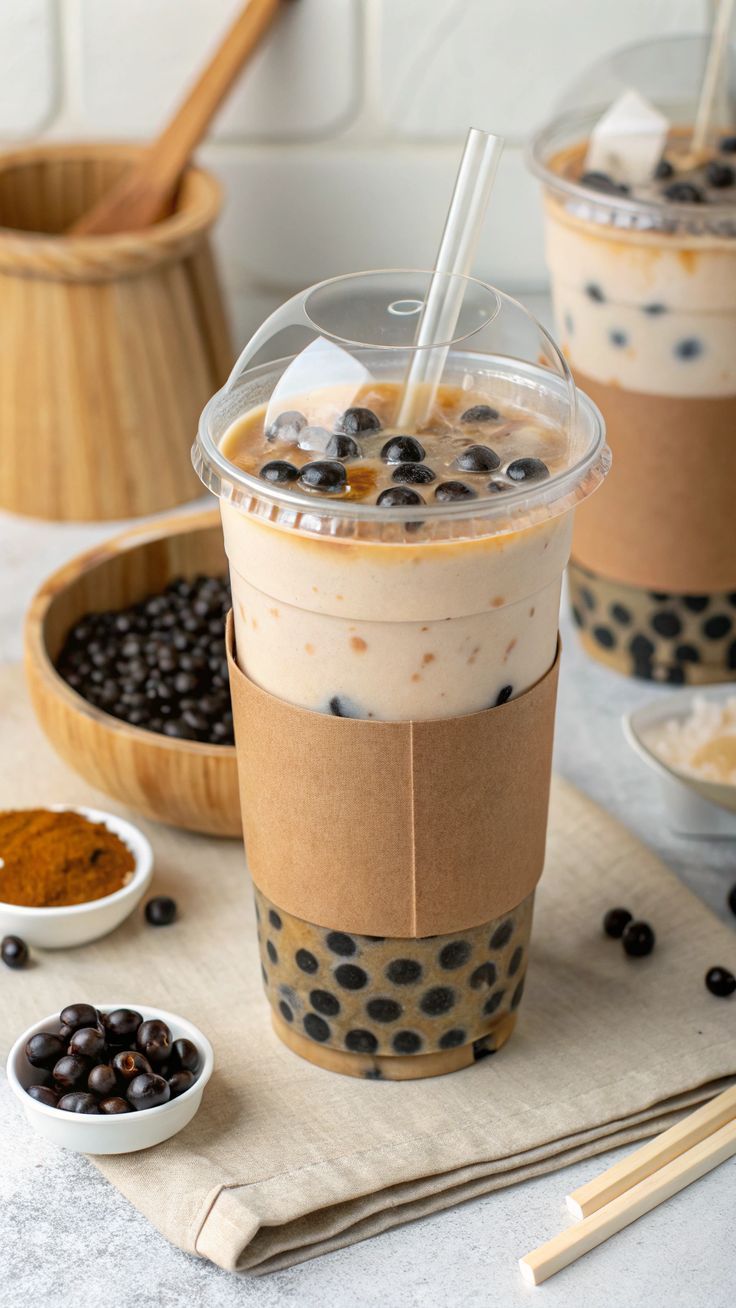 Ly trà sữa trân châu mang đi từ quán trà sữa ngon