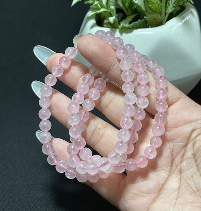 Vòng tay may mắn - Chuỗi Thạch Anh Hồng