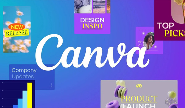Giao diện Canva với các mẫu logo thiết kế sẵn, dễ chỉnh sửa cho người mới bắt đầu.