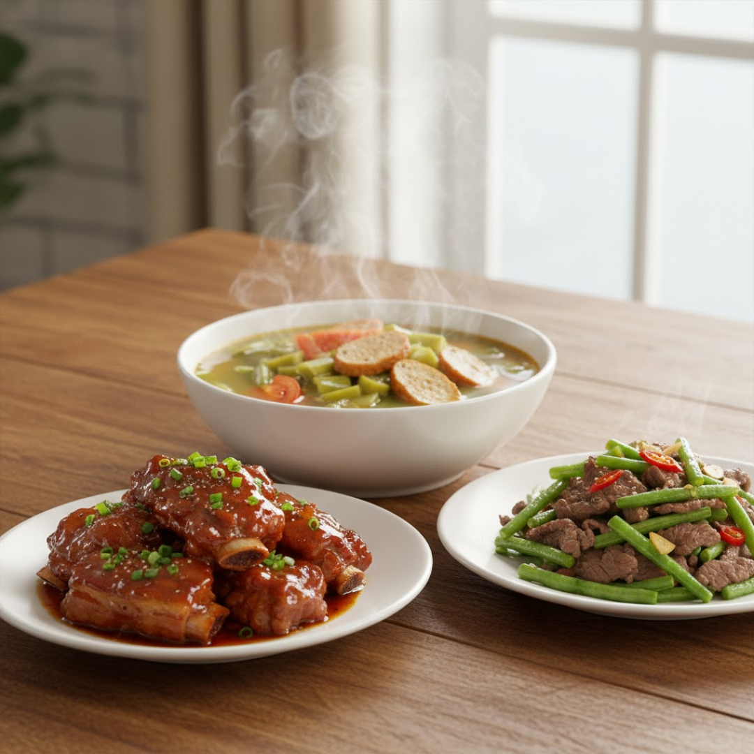 Mâm cơm gia đình cho cuối tuần