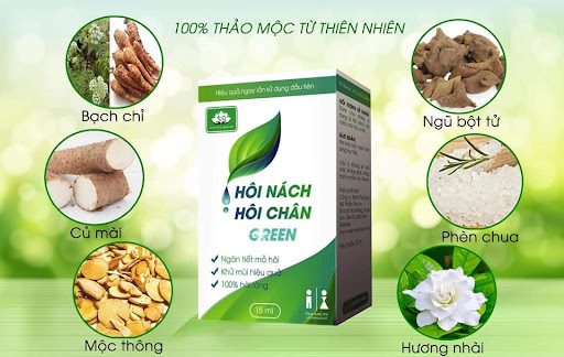 Thuốc trị hôi chân và hôi nách thảo dược Green.