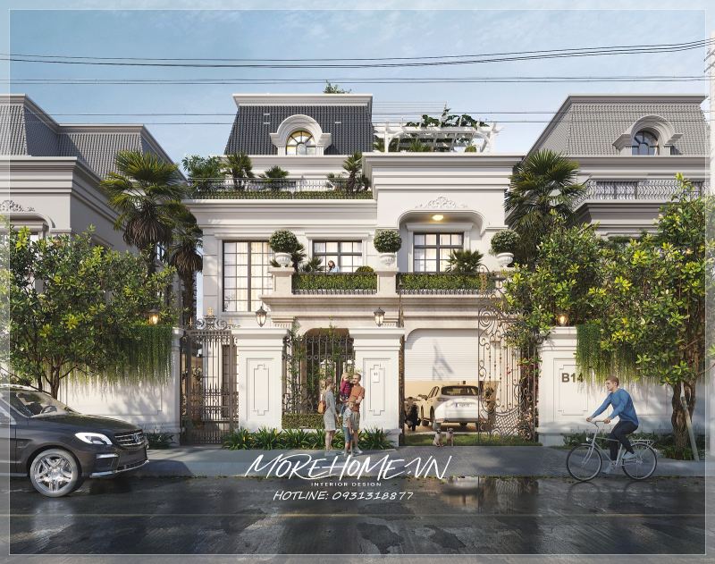 Thiết kế nhà ở kết hợp nội thất hiện đại, sử dụng vật liệu cao cấp của Morehome