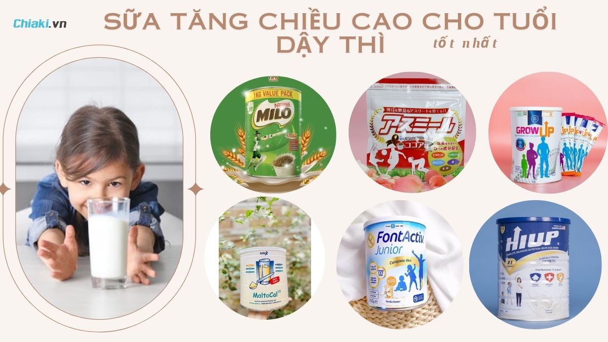 Các loại sữa tăng chiều cao