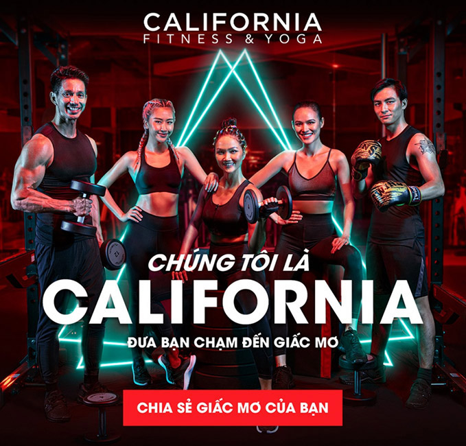 Trung tâm tập yoga California Fitness chuyên nghiệp.