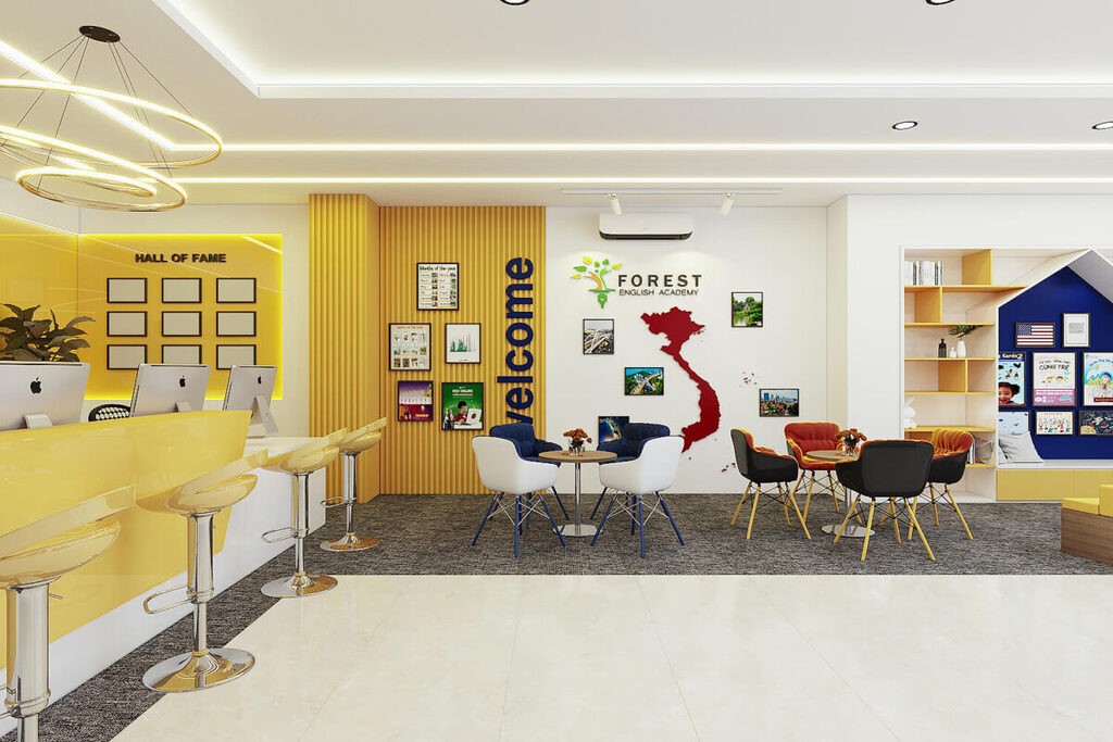 Không gian học tập trung tâm tiếng anh Forest English.
