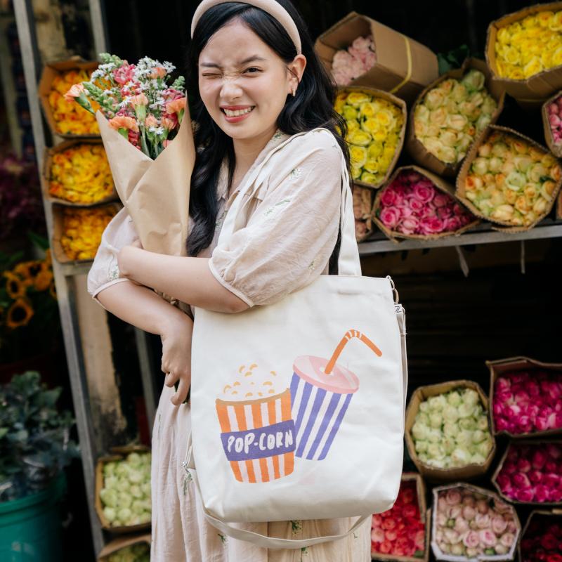 Túi vải tote Ziczac Design họa tiết in độc đáo canvas cao cấp bền đẹp đa dạng mẫu mã từ túi tote mini đến tote khổ lớn